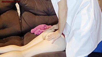 Look what my wife did with the masseur at home, I already suspected it.