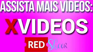 Blonde vanessa cerejinha strips red sheer lingerie showing pussy for casting test