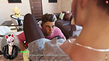 Business Woman in Stockings Gets Pussy Licked by Boss in Public 3D Porn