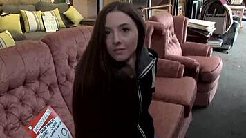 Naughty Brunette Babe Leyla Outdoors