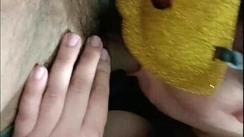 after school, i give my friend a blowjob, and he takes advantage by deepthroating me hard