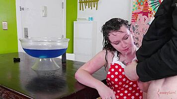 Sub Teen 18+ Gets FED HARD COCK In Domination Scene