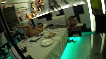 Two naughty girls naked in motel!