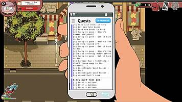 In this spooky hentai game, a curvy anime girl in furry suit gives the best titjob to a monster cock.