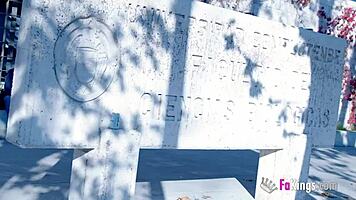 19yo College Babe Naked In Street And Fucked!