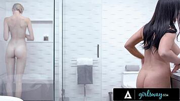 i joined the shy teen in the shower for steamy milf sex