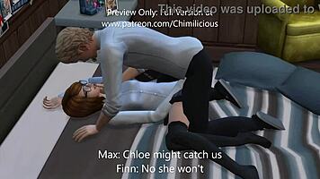 Study time turns into sexy time with cute teen babe in hentai anime style