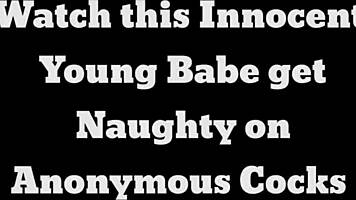 Blonde teen 18+ swallows strangers cum in gloryhole