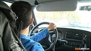 Beautiful Teen In Van