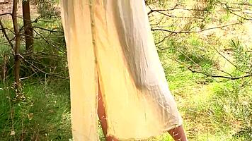 Nicole embraces nature openly and naked