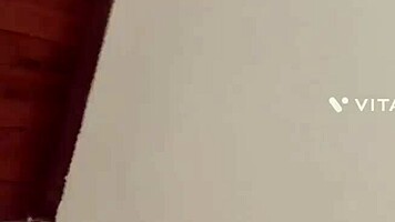 I'm masturbating while he fucks my big ass with his monster cock, and I love it