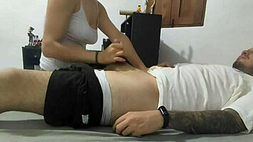 My little stepsister sneaks into my room while I'm resting and sucks my dick with big ass