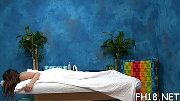 Sex Massage With Rough Fucking And Blowjob For Oiled Teen 18+ Couple