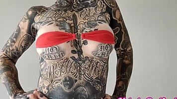 Sheer micro bikini try on with big natural tits