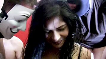 Asylantin experiences first gangbang in Germany, blowjob and doggystyle creampie!