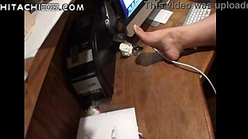 busty latina jasmine mendez masturbates to her porn with hitachi wand