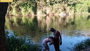 friend's unprotected woods fuck and facial, secret married men encounters in virgin forest
