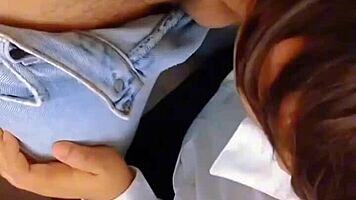 melany's emotional first cock sucking and anal experience