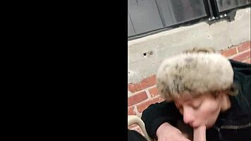 Bold college blonde lost bet, sucks off young 18+ dude intensely