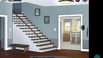 Wow, the neighbor's big tits look amazing in summertime saga!