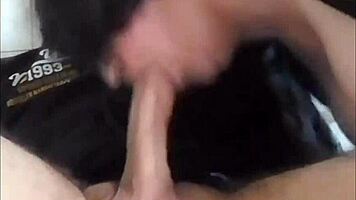 Colombian Mature Sucks Young Friend's Big Cock