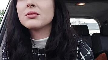 Hot Adams Family daughter SMOKES in car before teasing