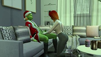 I am the Grinch, fucking in missionary and doggystyle with a teen in this 3D cartoon