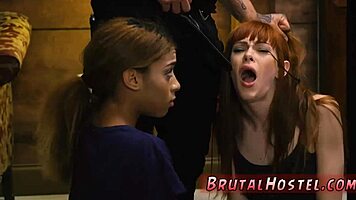 Extreme BDSM bondage for sexy youthful black ebony teens 18+ Alexa Nova and Kendall