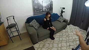 Candy Cruise undergoes painful anal sex in homemade college interview in California