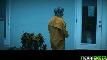 Annas Man Wraps His Arms Around Her And Whips Out His Extra Large Boner To Stuff Her Muff With