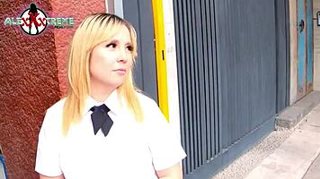 i feel the thrill as i bring a street stranger home, watching my worker give her his monster cock, her moans echoing my excitement