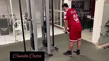 Blonde Milf Whore Touched By Instructor In Gym Fuck Session