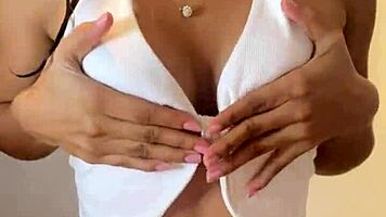 cute 18 year old woman records herself in the bathroom without clothes