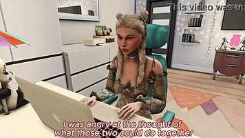 horny blonde stepsister masturbates for her stepbrother in sims 4 3d animation