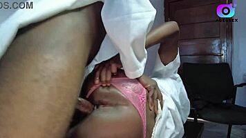 black ebony girl is sweet to fuck with wet petite pussy