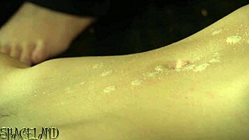 Exploring teen's limits with wax on tits and spanking her bound ass for control