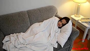 While Wife Sleeps I Eat Friend's Ass In Living Room