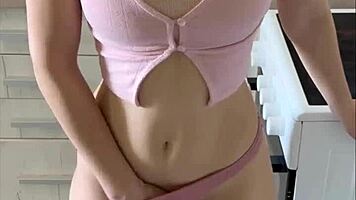 i'm riding this anal dildo so hard, feeling it deep in my shaved pussy with small tits, maiskii