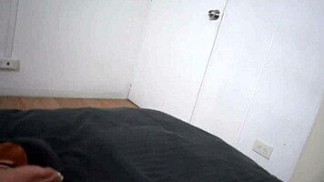 Besecret Linda, Sexy Latina With Small Tits, Masturbates Pussy While Giving Blowjob To Boyfriend