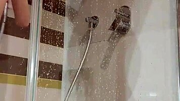 Why does this slut fuck her ass with a dildo in the shower?