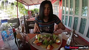 Amateur Thai Teen 18+ Sucks Big Cock Hard