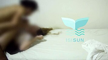 Cuckold blonde performs oral on horny milf