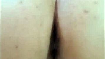 Her virgin ass gets first anal cumshot 😏