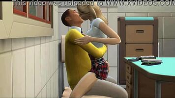 Professor Eats Blonde Teen's Pussy Then Fucks Her Ass In Classroom