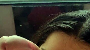 hey, check out white moon, that cute teen 18+ slut, deepthroating in front of the jacuzzi