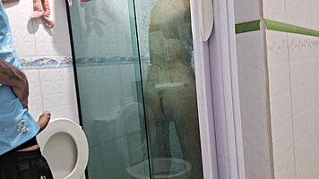 Teen asks to join her in the shower