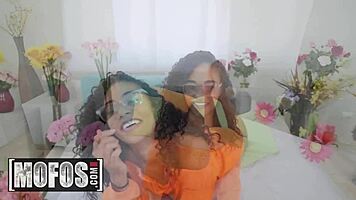 nerdy teen scarlit scandal rides big cock sam shock interracial hardcore