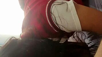 Hot 18-year-old student invites classmate over to hook up while alone
