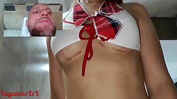 Pretty Blonde Young Woman Enjoys Surprises With Bodybuilder