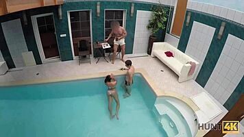 Hunt4k cuckold watches teen riding and blowjob